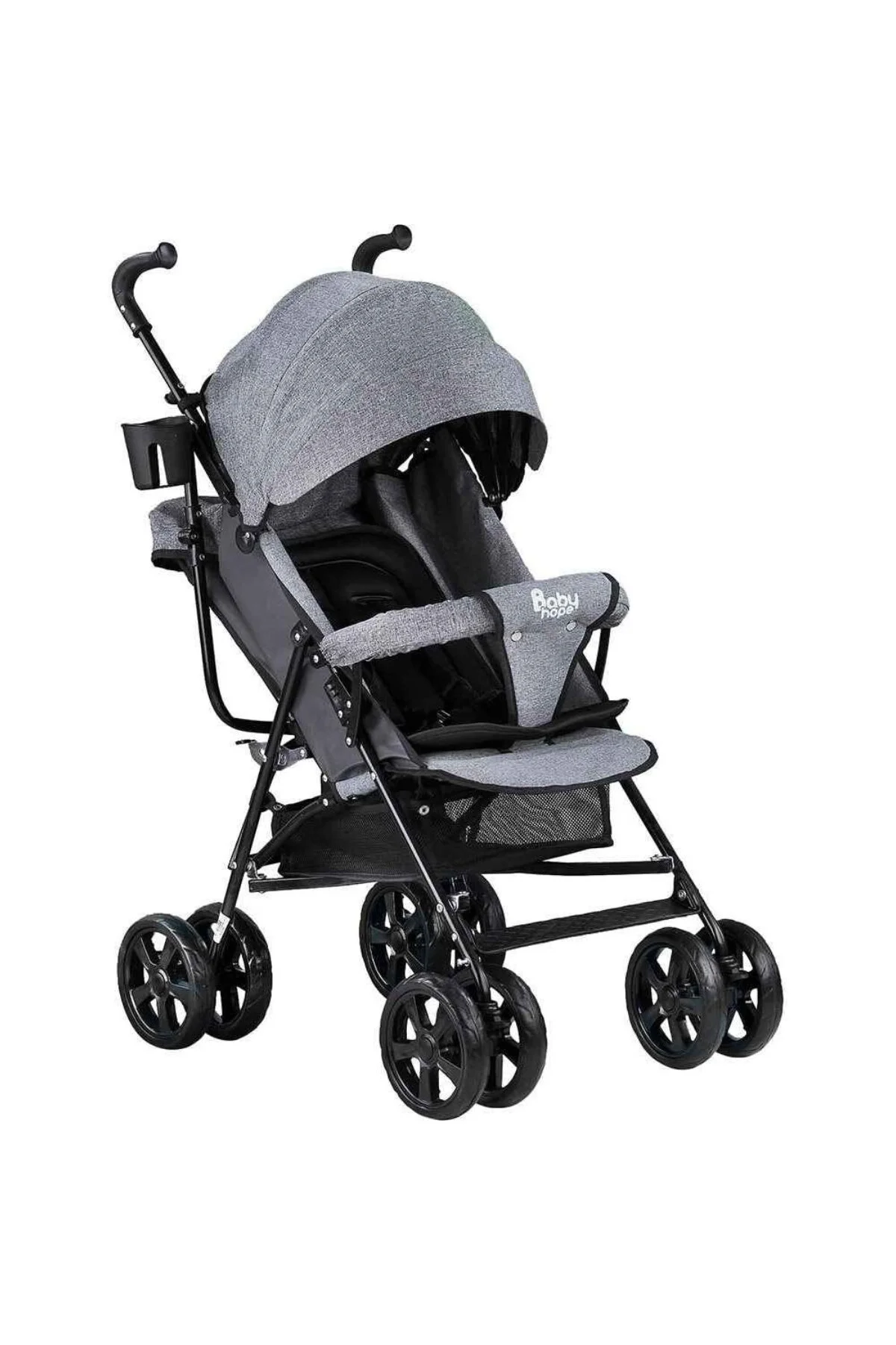 Babyhope S-A-7 Baston Bebek Arabası - Gri