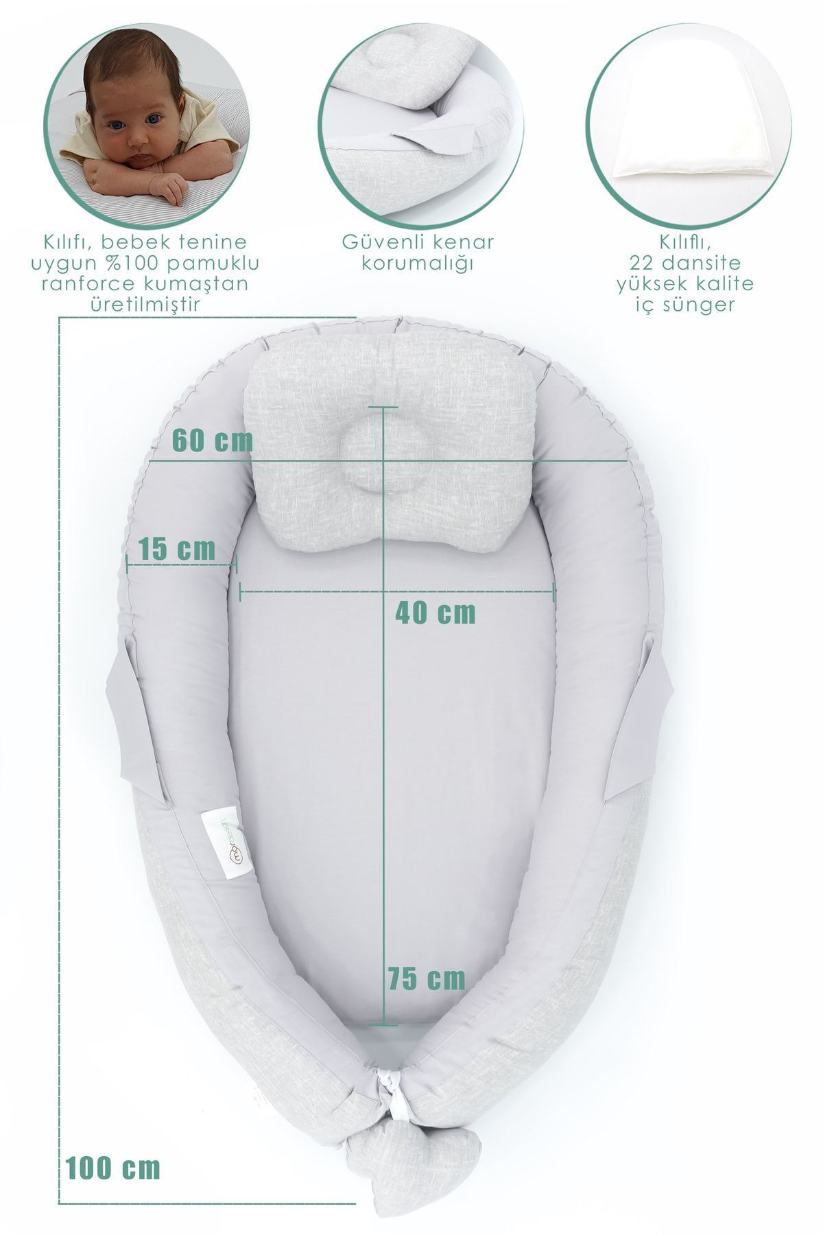 Mordesign Babynest Ortopedik Bebek Yataği, Anne Yani Bebek Yataği, Ergonomi