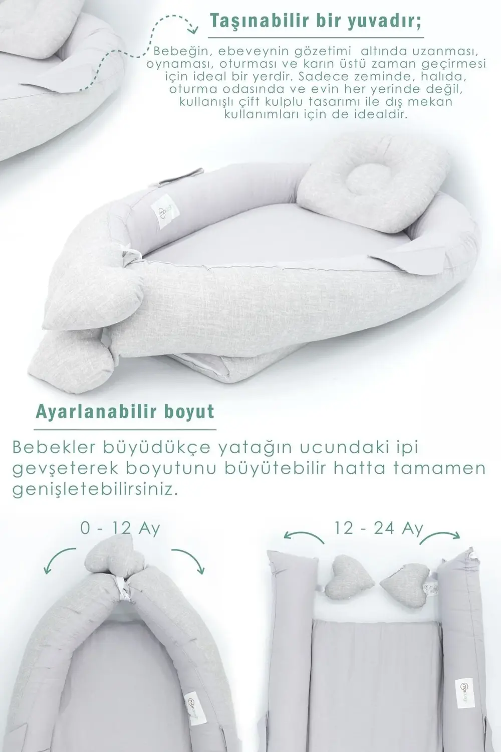Babynest Ortopedik Bebek Yatağı, Anne Yanı Bebek Yatağı, Ergonomi