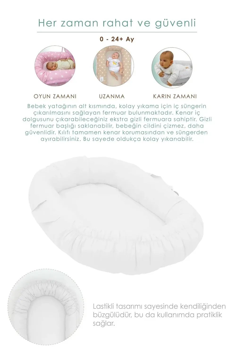 Babynest Ortopedik Bebek Yatağı, Anne Yanı Bebek Yatağı, Ergonomi