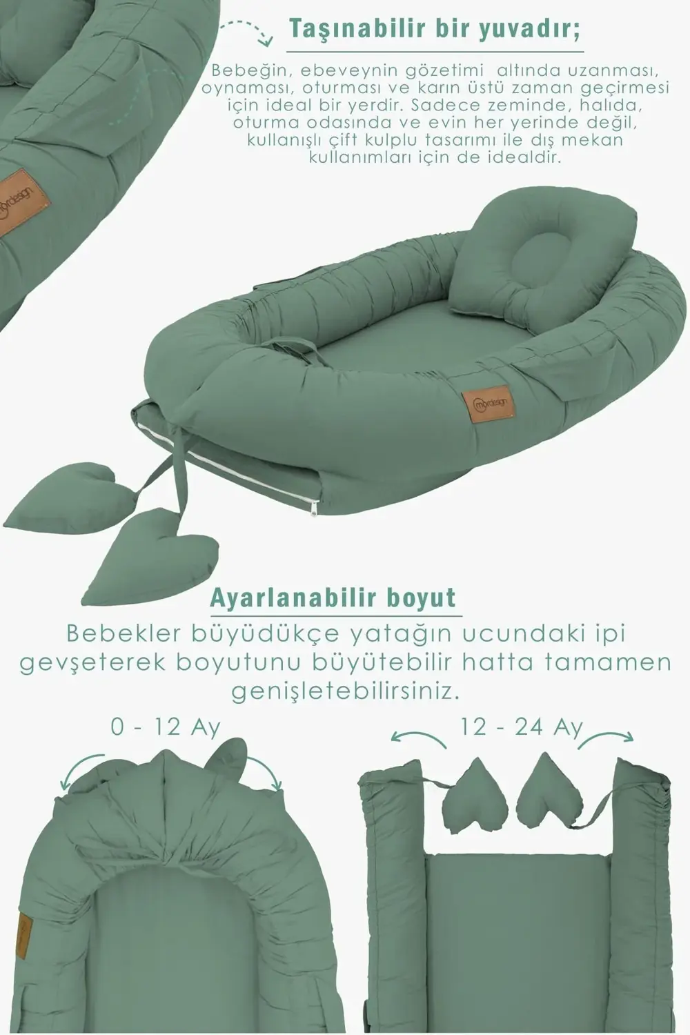 Babynest Ortopedik Bebek Yatağı, Anne Yanı Bebek Yatağı, Ergonomi