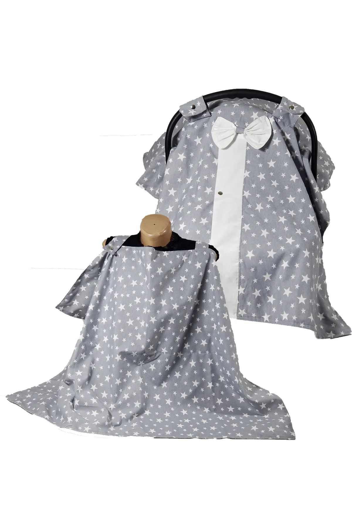 Babynest Puset Içi Set Araba Minderi Emzirme Örtüsü Ve Minderi Be