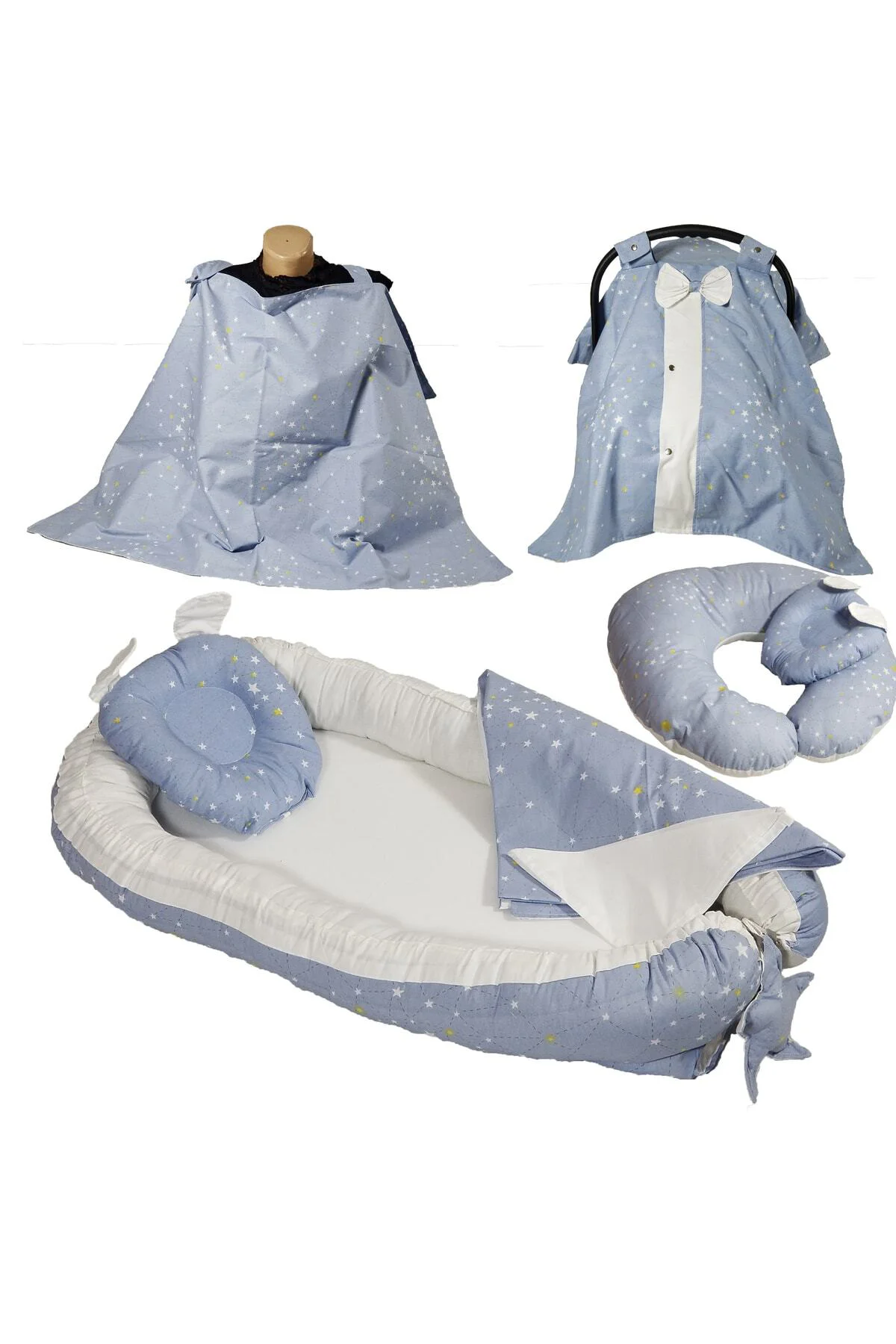 Babynest Puset Örtüsü Ortopedik Puset Minderi Ve Araba Minderi Em