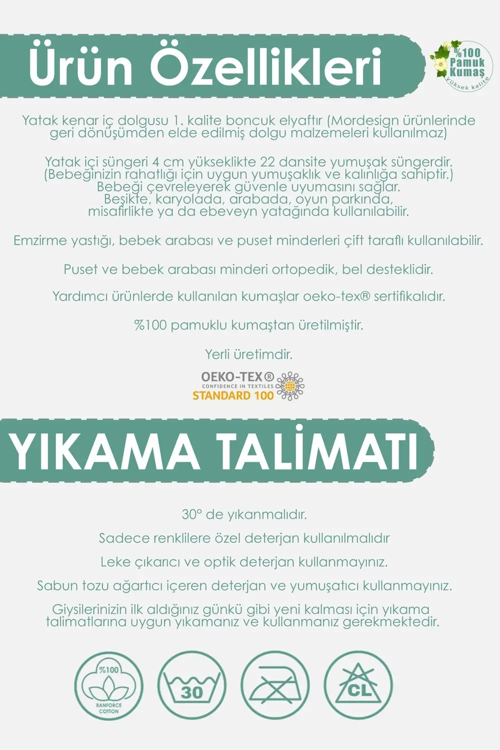 Mordesign Babynest Yatak, Yastık, Pike, Ortopedik Araba Minder, Emzirme Ve