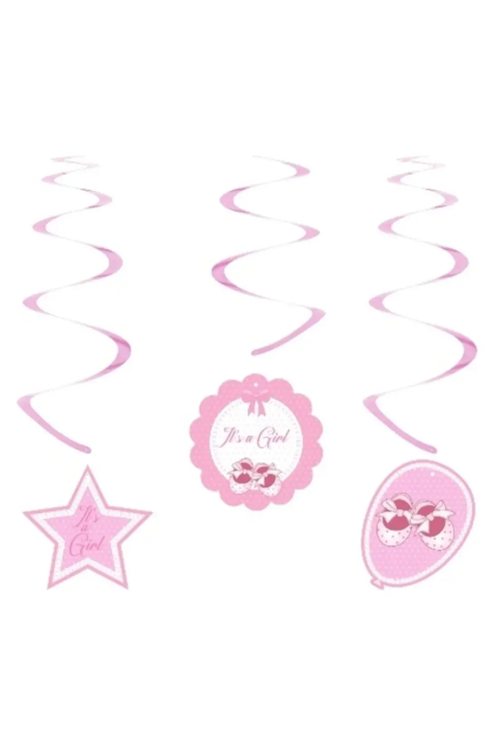 Babyshower Kız Sarkıt Süs (6 'lı)