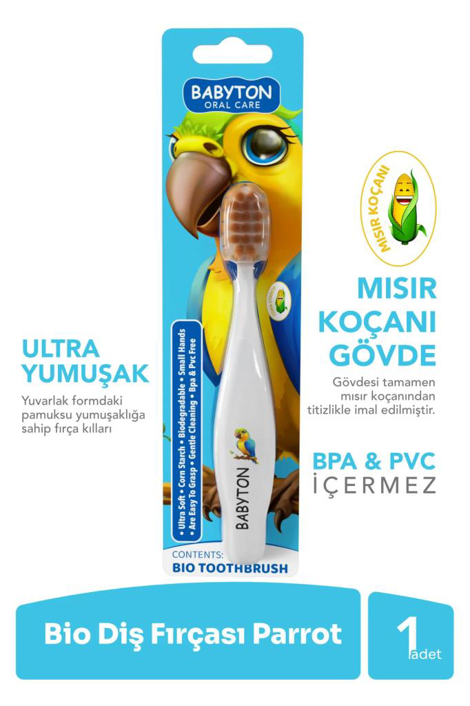 Babyton Bio Ultra Yumuşak Çocuk Diş Fırçası Papağan Babyton Bio Ultra Yumuşak Çocuk Diş Fırçası Papağan