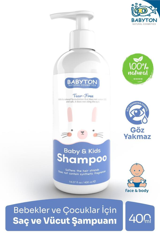 Babyton Göz Yakmayan Doğal Bebek ve Çocuk Şampuanı 400 ml Babyton Göz Yakmayan Doğal Bebek ve Çocuk Şampuanı 400 ml