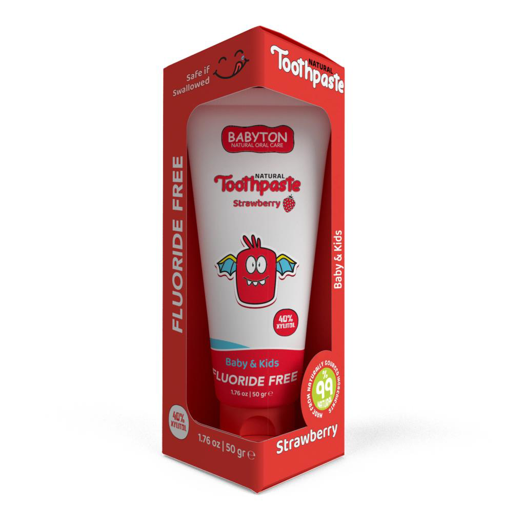 Babyton Organik Doğal Çilek Aromalı Diş Macunu 50 Gr Babyton Organik Doğal Çilek Aromalı Diş Macunu 50 Gr