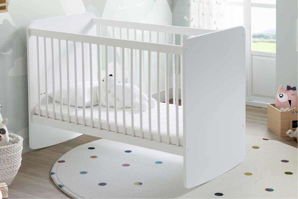 Babywhen Pratik Kademeli Sallanır Beşik 60x120 Beyaz Babywhen Pratik Kademeli Sallanır Beşik 60x120 Beyaz