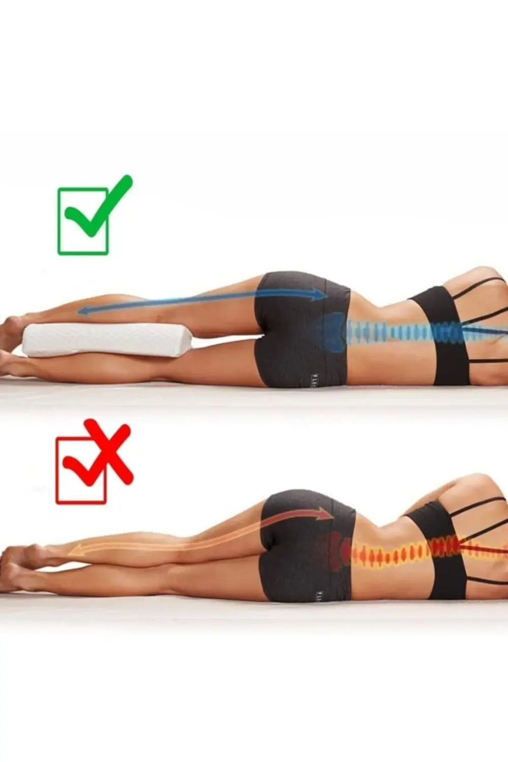 Bacak Arası Diz Altı Sırt Yastığı Hafızalı Visco Destek Yastığı