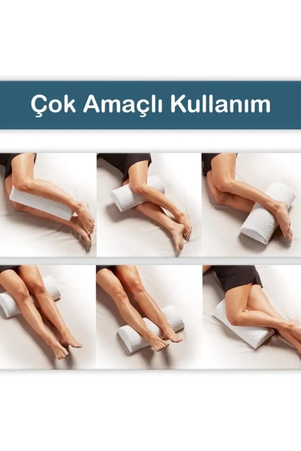 Bacak Arası Diz Altı Sırt Yastığı Hafızalı Visco Destek Yastığı