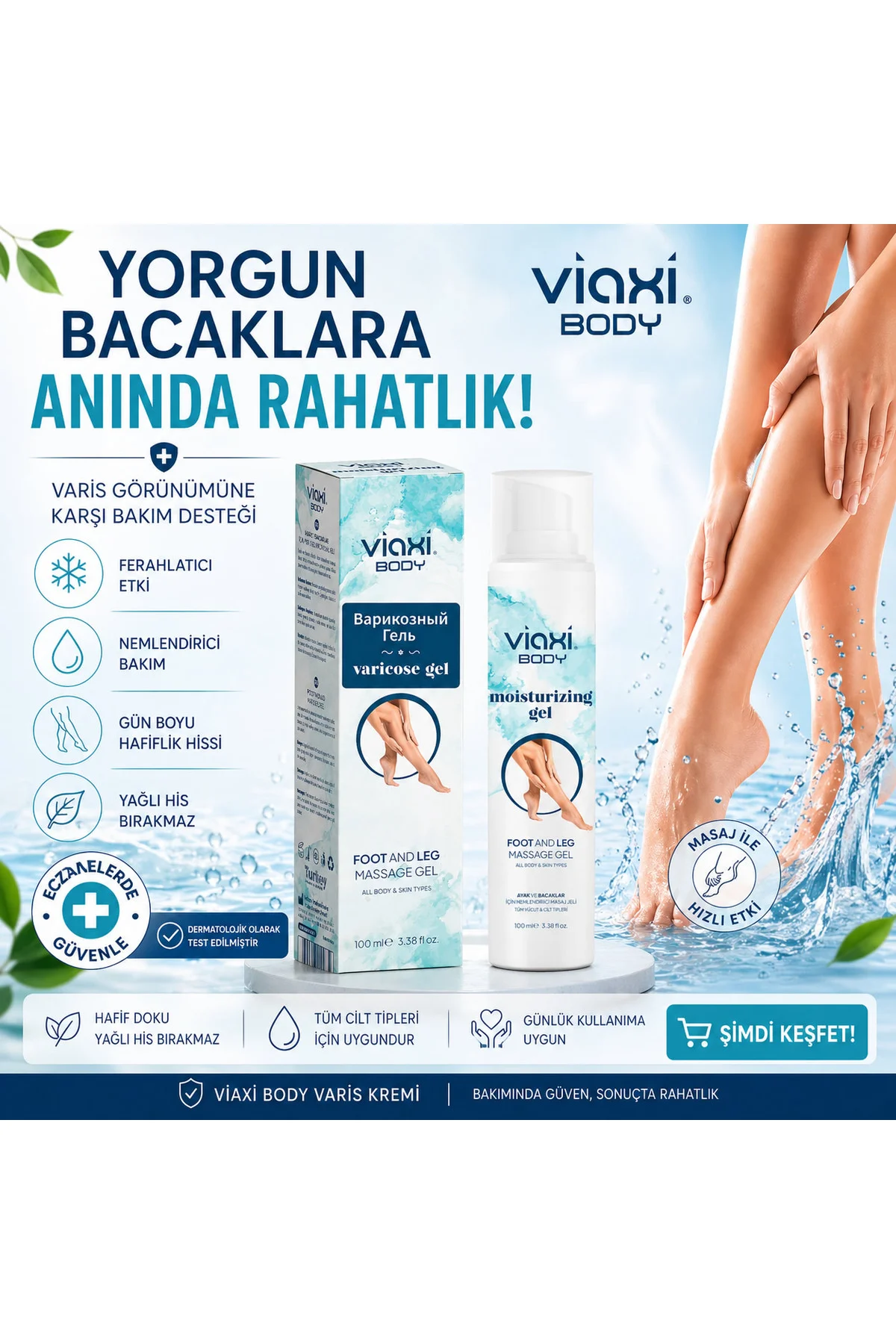 Bacaklar Için Rahatlatıcı Vari.s Jeli 100 Ml. 🌿