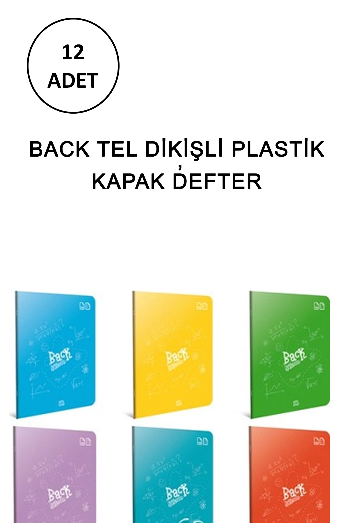BACK Tel Dikişli Plastik Kapak Defter A5 60 Yaprak Çizgili BACK Tel Dikişli Plastik Kapak Defter A5 60 Yaprak Çizgili