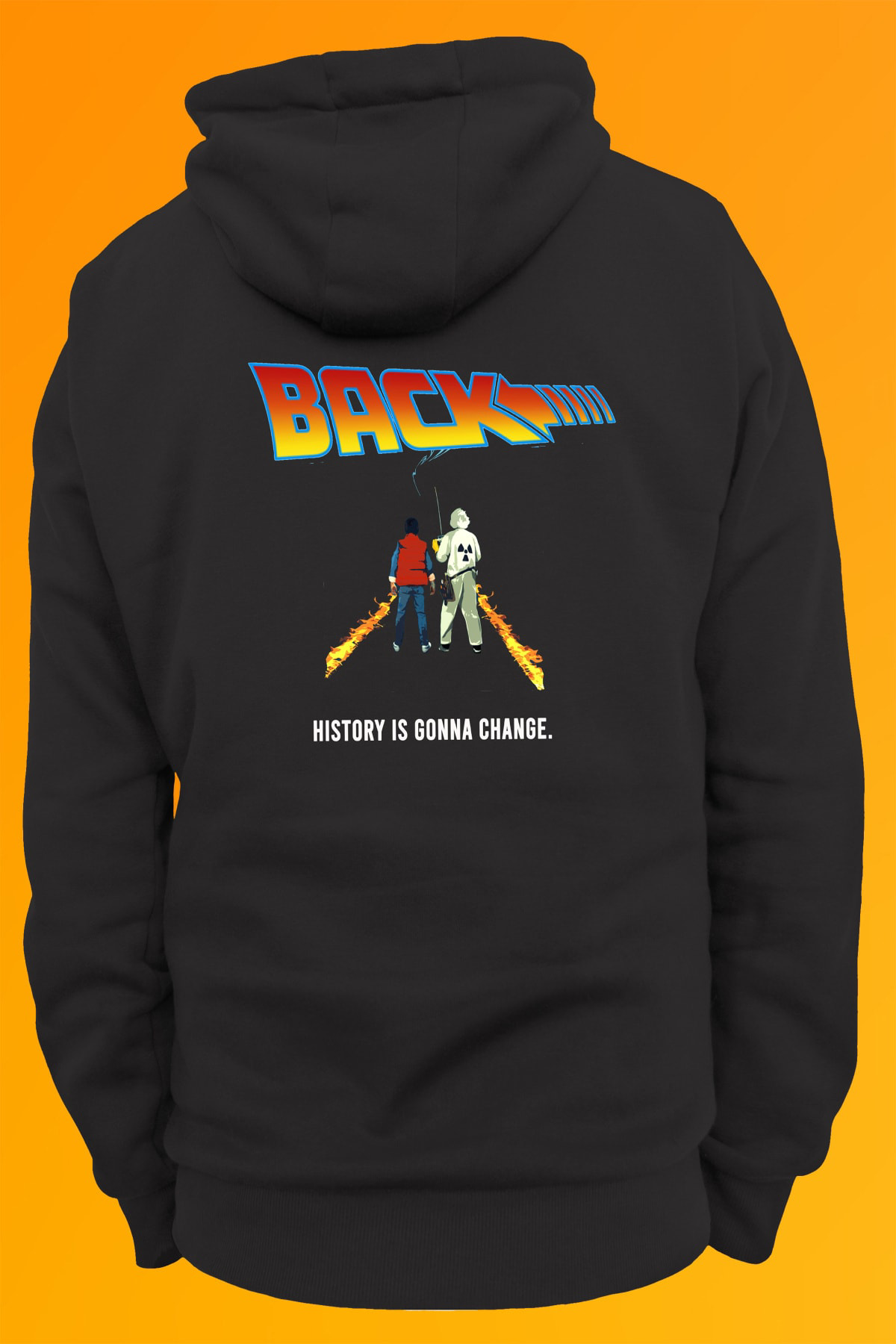Remonz Back To The Future Geleceğe Dönüş Baskılı Kapüşonlu Sweatshirt