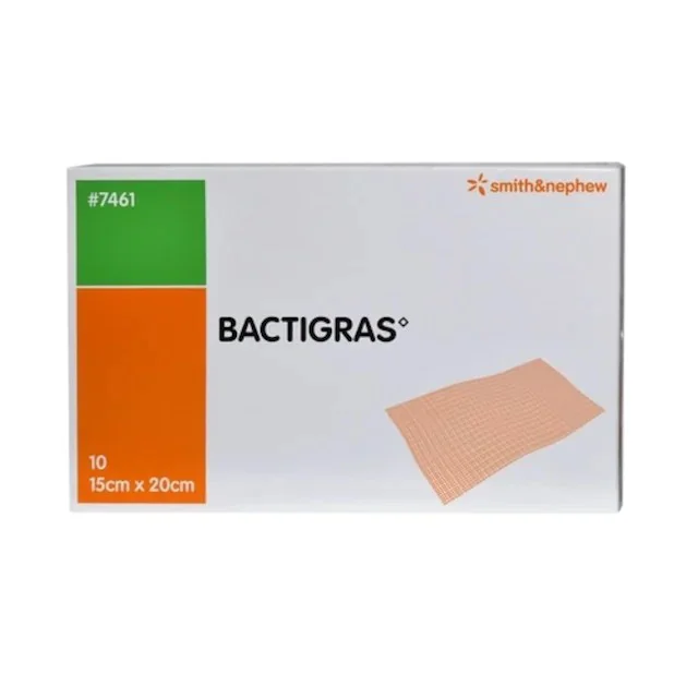 Bactigras İlaçlı Gazlı Pansuman - %0.5 Klorheksidinli Küçük Yanık ve Kesik Bandı (15x20 cm, Steril)