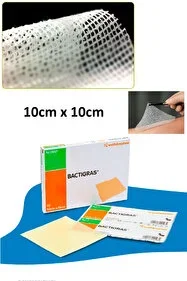 Bactigras İlaçlı Gazlı Pansuman - 10x10 cm Steril - Yanık ve Kesik Bakımı