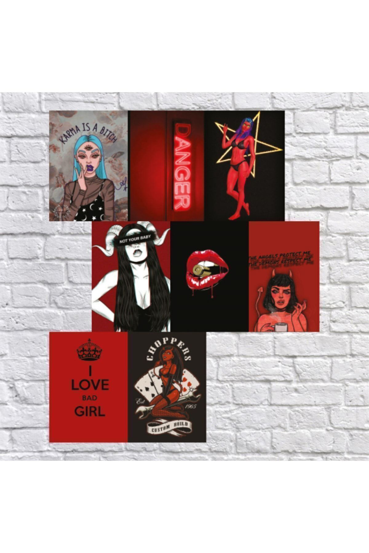 Köstebek Bad Girl Red Duvar Posterleri (A4 No:1)