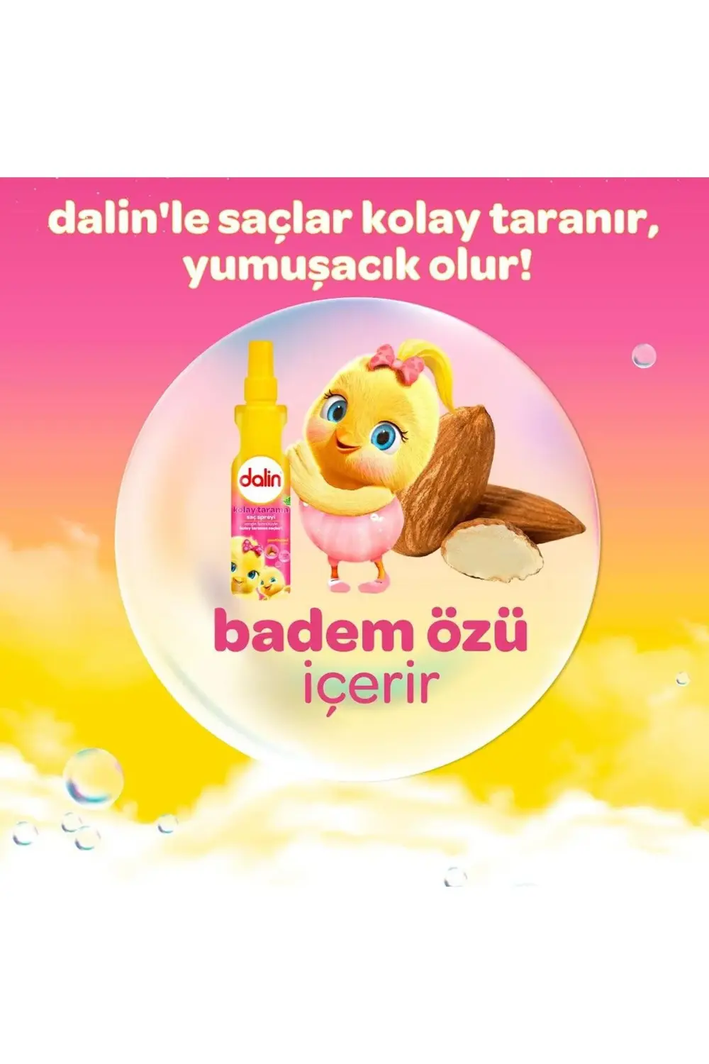 Badem Özlü Kolay Tarama Saç Spreyi 200 ml 3 ADET