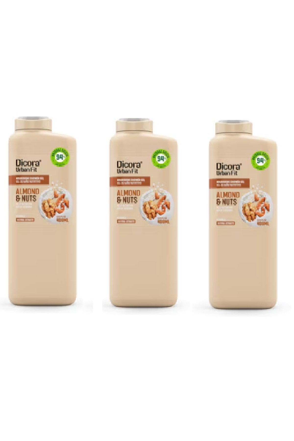 Badem ve Fındık B Vitaminli Duş Jeli 400 ml x 3 Adet
