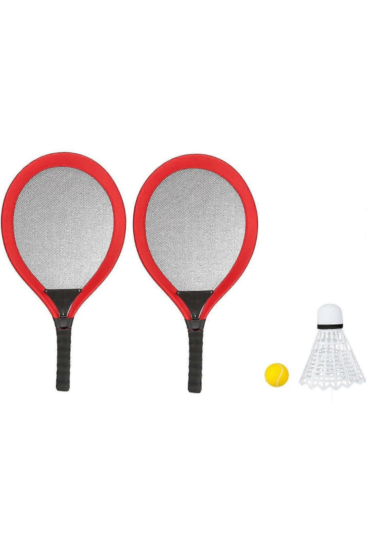 Badminton Seti ve Soft Tenis Topu - RKT-35 - Kırmızı (Lisinya)