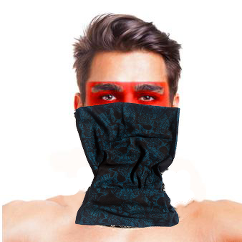Baf Bandana Çoklu Kafatası Mavi Siyah Maske TdrTR