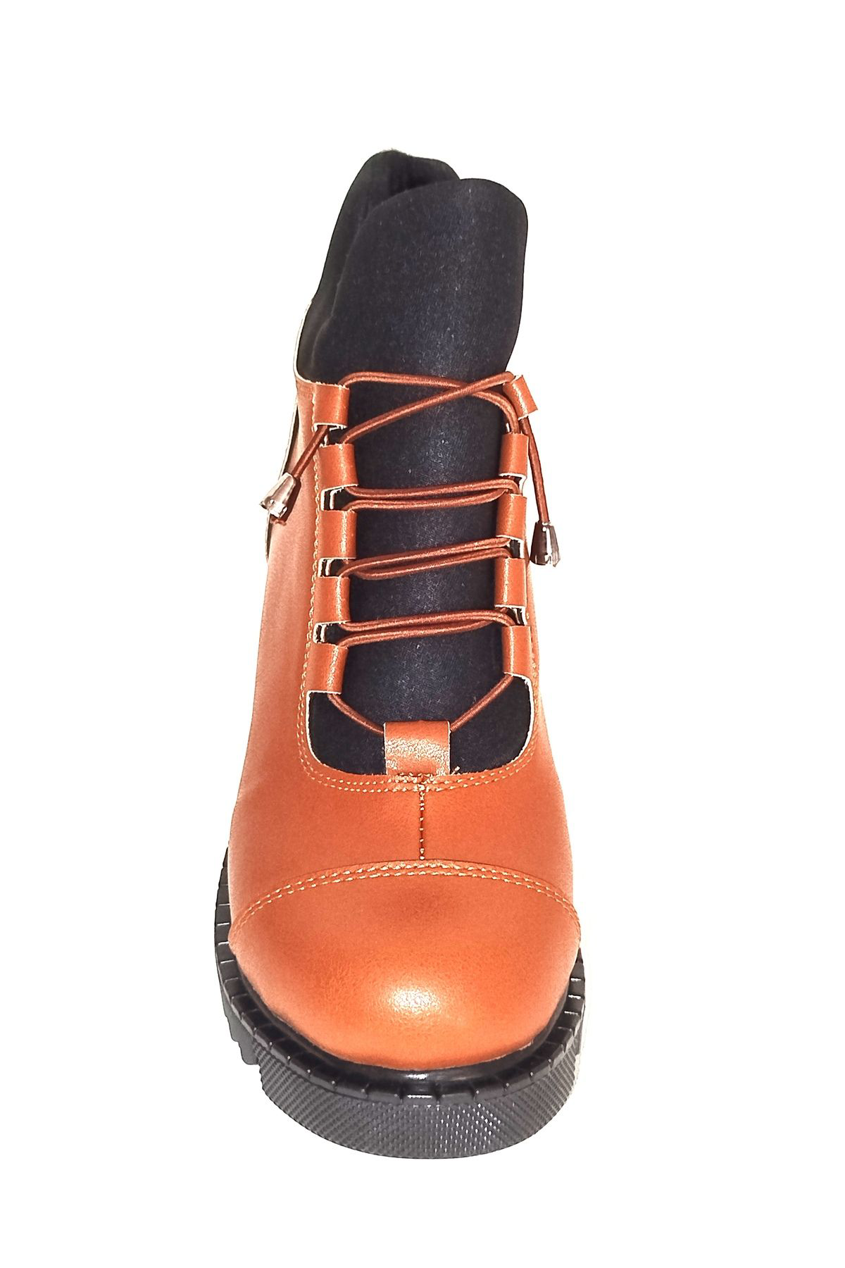 Bağcıklı Yandan Fermuarlı Taba Kar Ve Yağmur Botu Postal