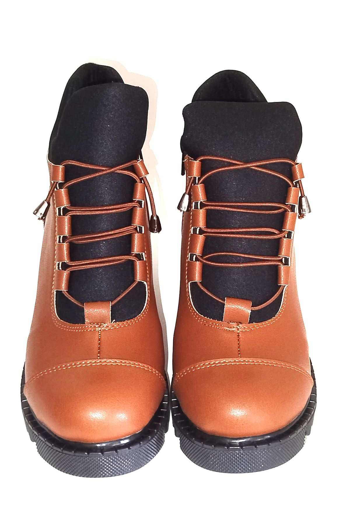 Bağcıklı Yandan Fermuarlı Taba Kar Ve Yağmur Botu Postal