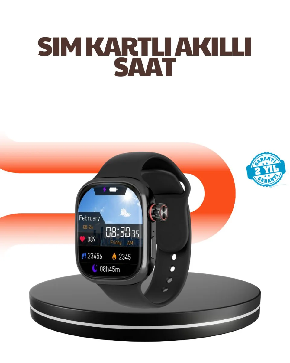 Bağımsız SIM Kartlı Akıllı Saat Nabız Ölçerli ve GPS Desteğiyle