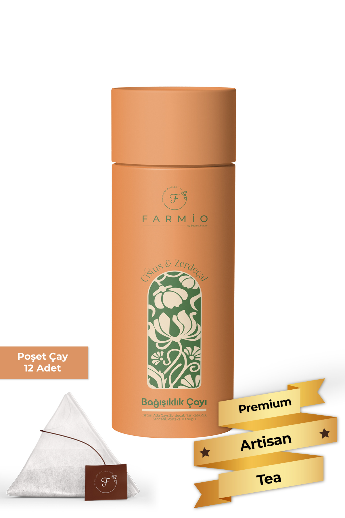 BAĞIŞIKLIK ÇAYI – 12 Poşet – Cistus, Adaçayı, Zencefil, Nar, Port