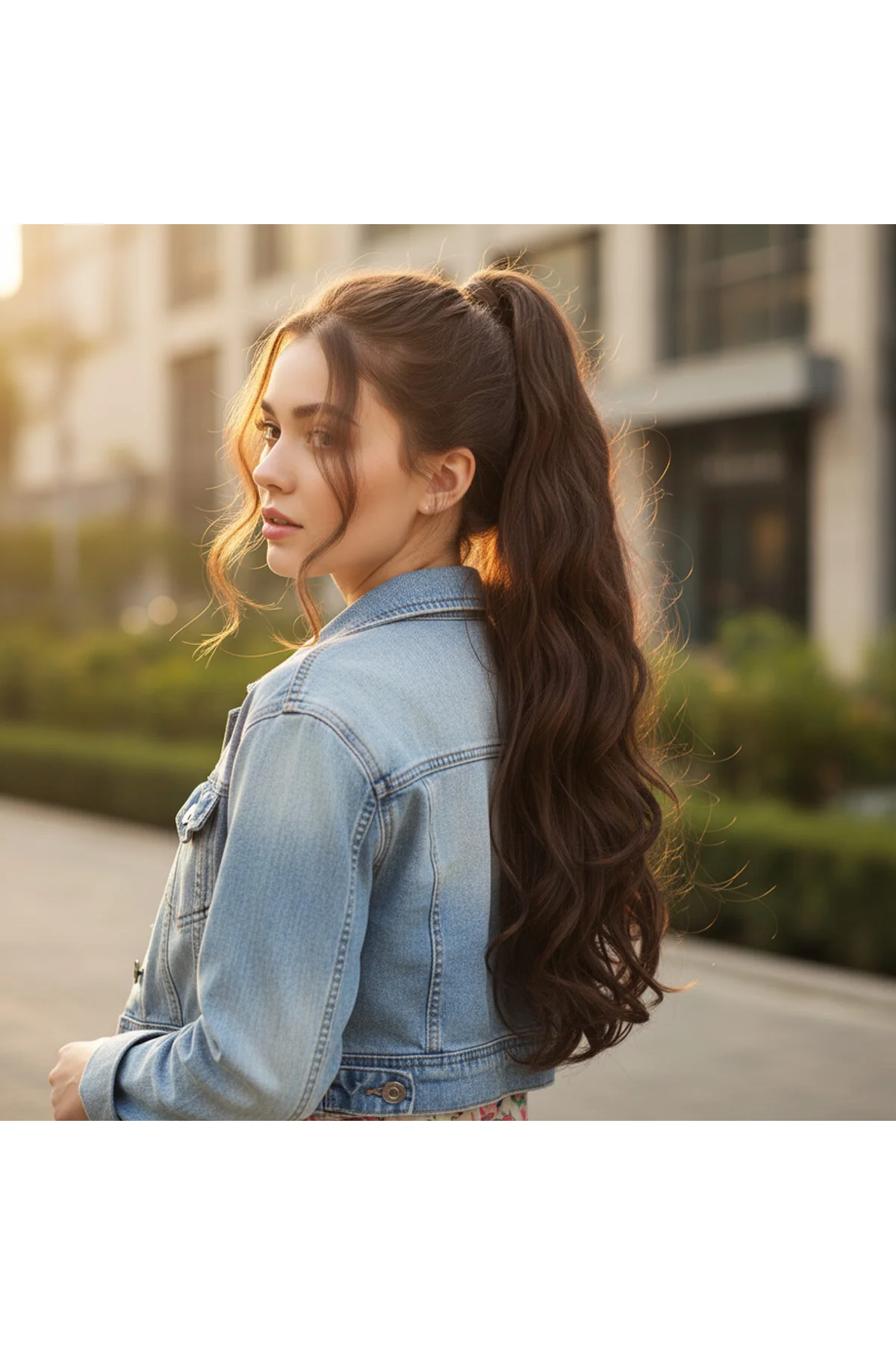 Bağlamalı Dalgalı At Kuyruğu / Kahve Karamel