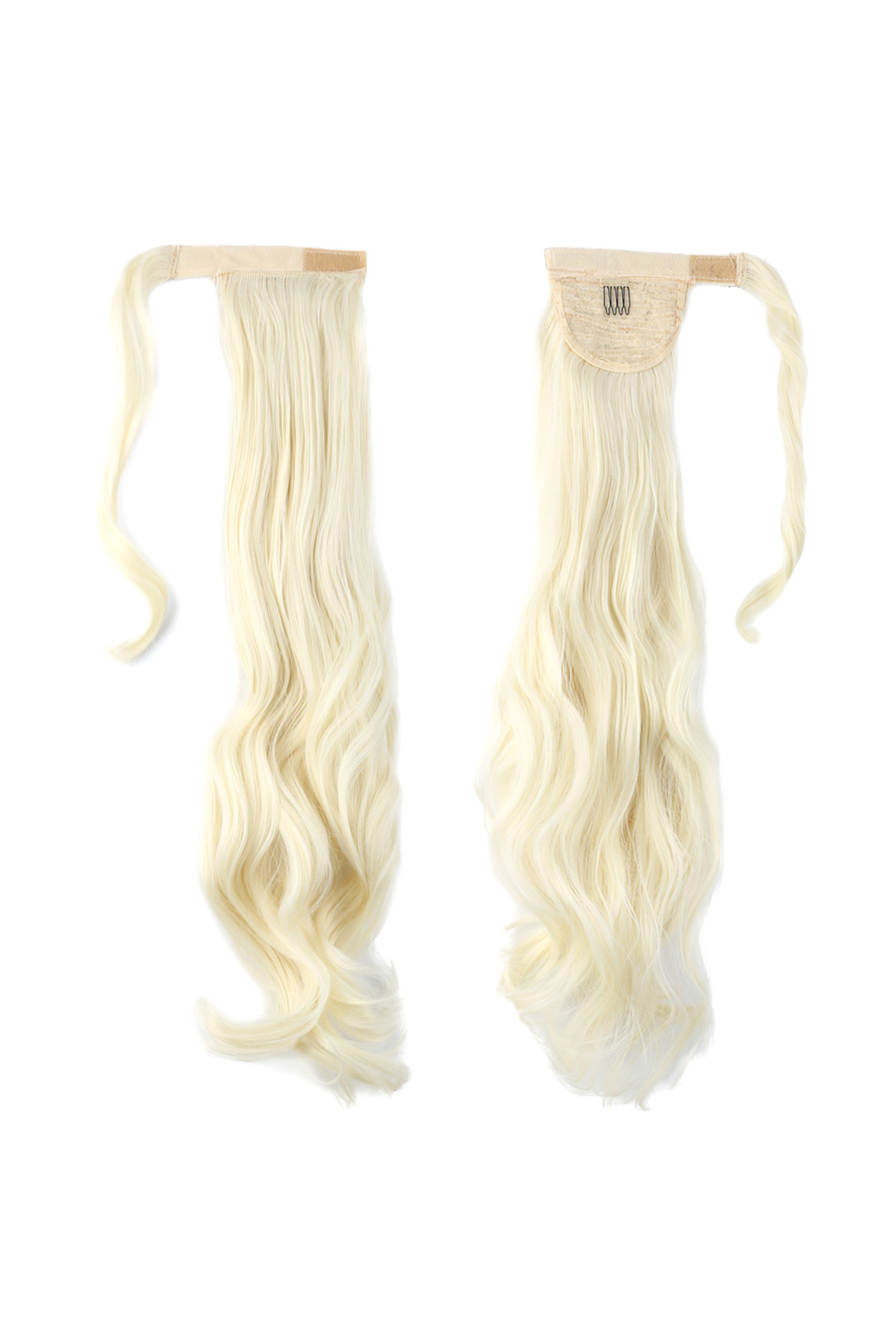 Fantaziatölyesi Bağlamalı Dalgalı At Kuyruğu - Açık Platin