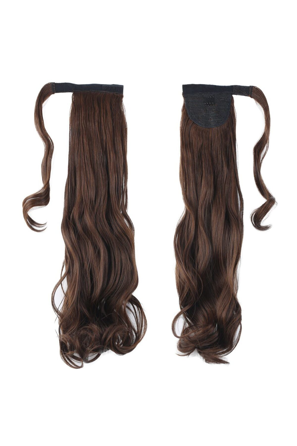 Twox Bağlamalı Dalgalı At Kuyruğu / Kahve Karamel