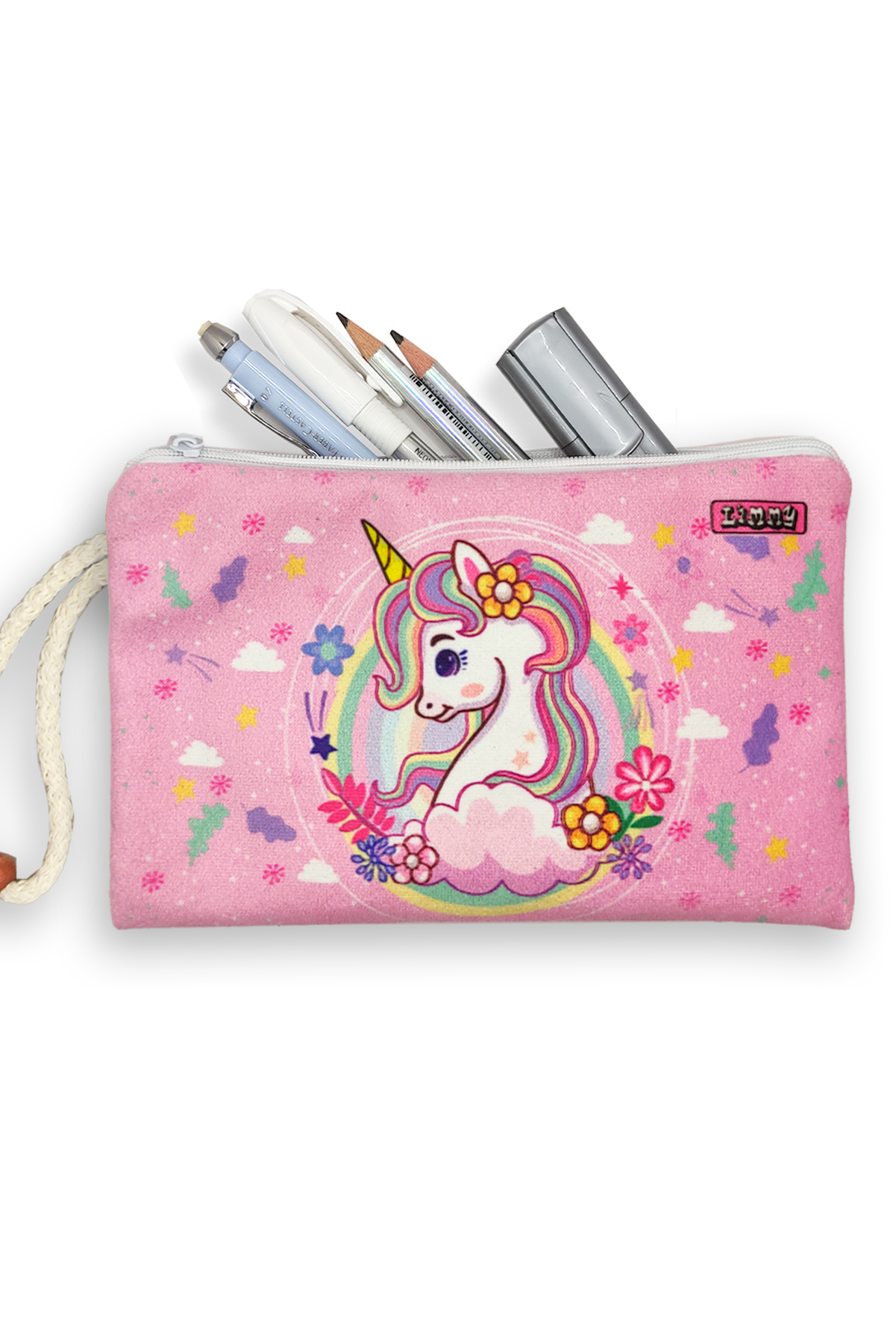 Bahar Unicorn Çiçekli Desenli Kalem Kutusu Yıkanabilir Bez Kaleml Bahar Unicorn Çiçekli Desenli Kalem Kutusu Yıkanabilir Bez Kaleml