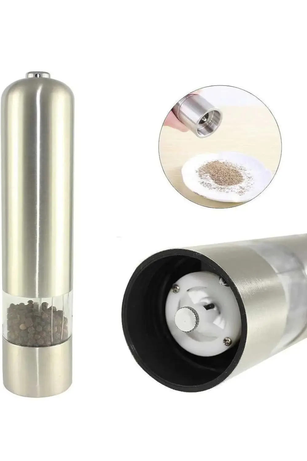 Baharat Öğütücü Otomatik Ayarlanabilir Tuz Karabiber Baharat Deği