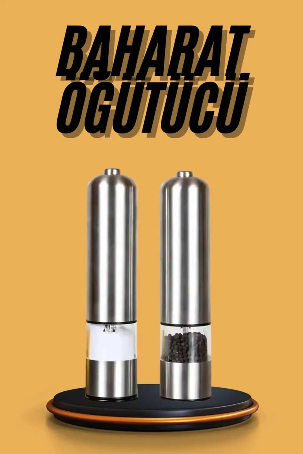 Baharat Öğütücü Otomatik Ayarlanabilir Tuz Karabiber Baharat Deği