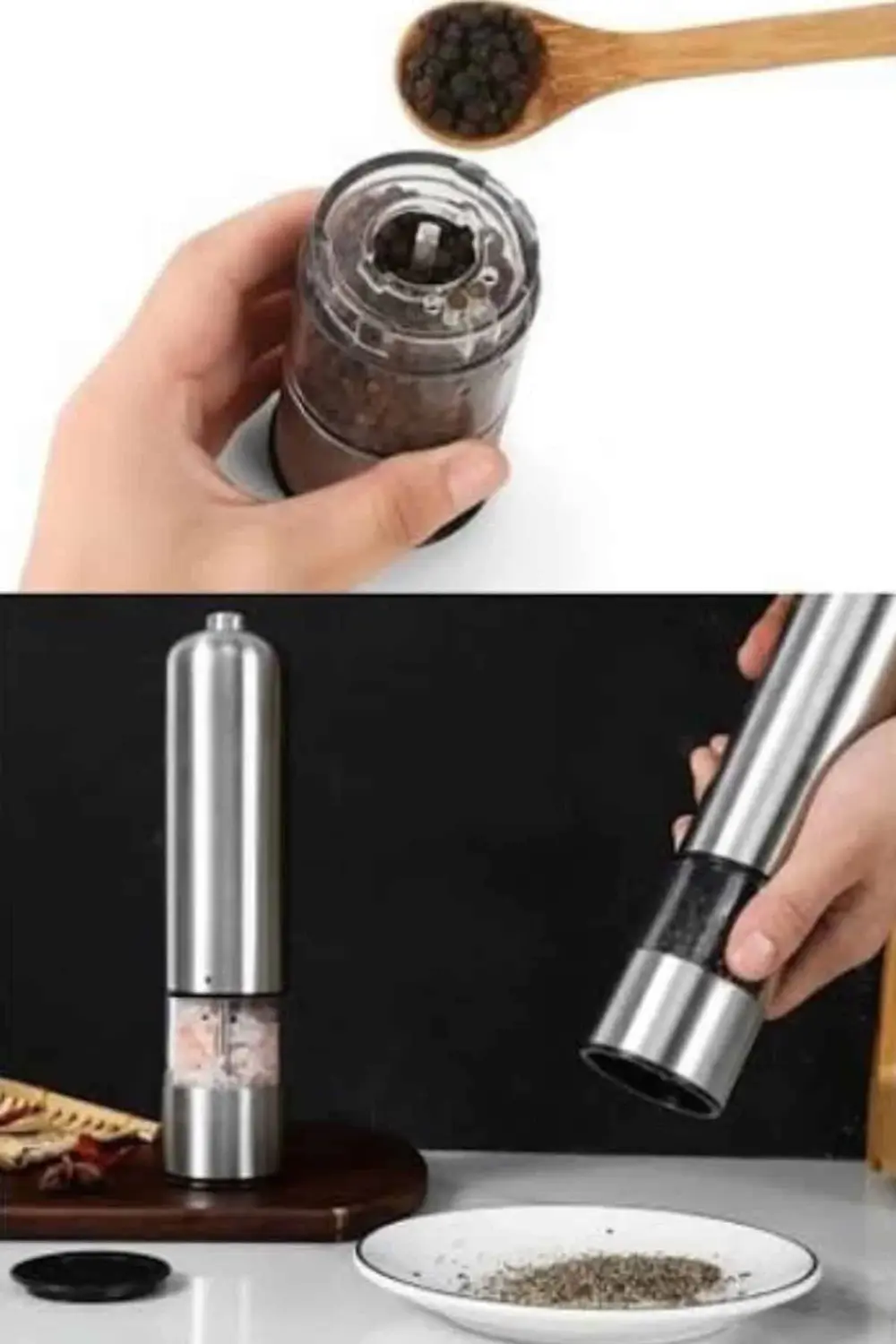Baharat Öğütücü Otomatik Ayarlanabilir Tuz Karabiber Baharat Deği