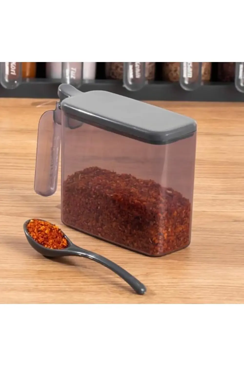 Baharat Saklama Kabı, 6'lı, Kaşıklı, Etiketli 395519