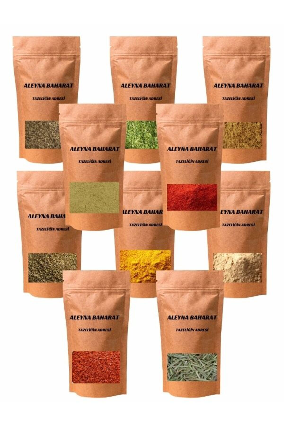Baharat Seti 10 Çeşit Lüx Baharat Seti 100 Gr Paketlerde