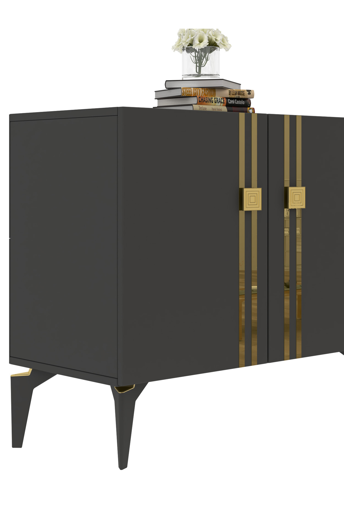 Cantek Dizayn Baharct (Kb150) Konsol Antrasit-Altin