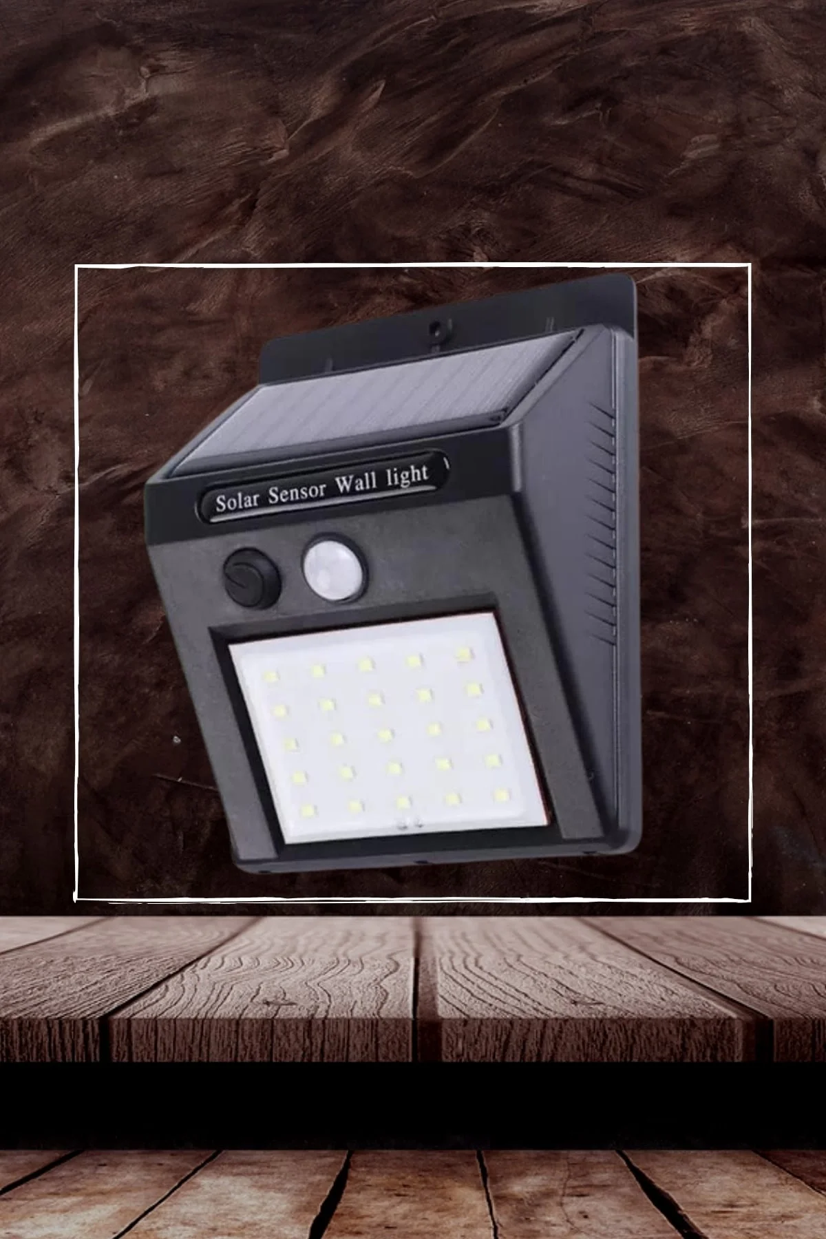 Bahçe Aydınlatma Sensörlü Güneş Enerjili Duvar Lambası 40 Led Işık