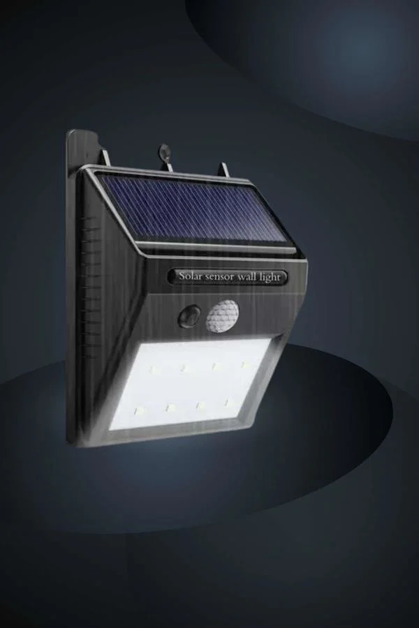 Bahçe Aydınlatma Sensörlü Güneş Enerjili Duvar Lambası 40 Led Işık