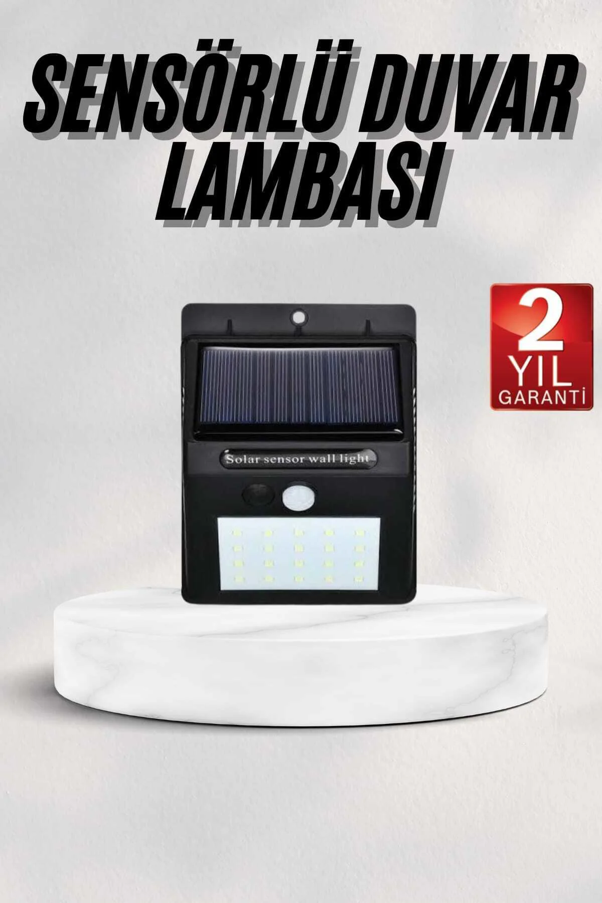 Bahçe Aydınlatması Güneş Enerjili Led Işık Lamba Sensörlü Dekorat