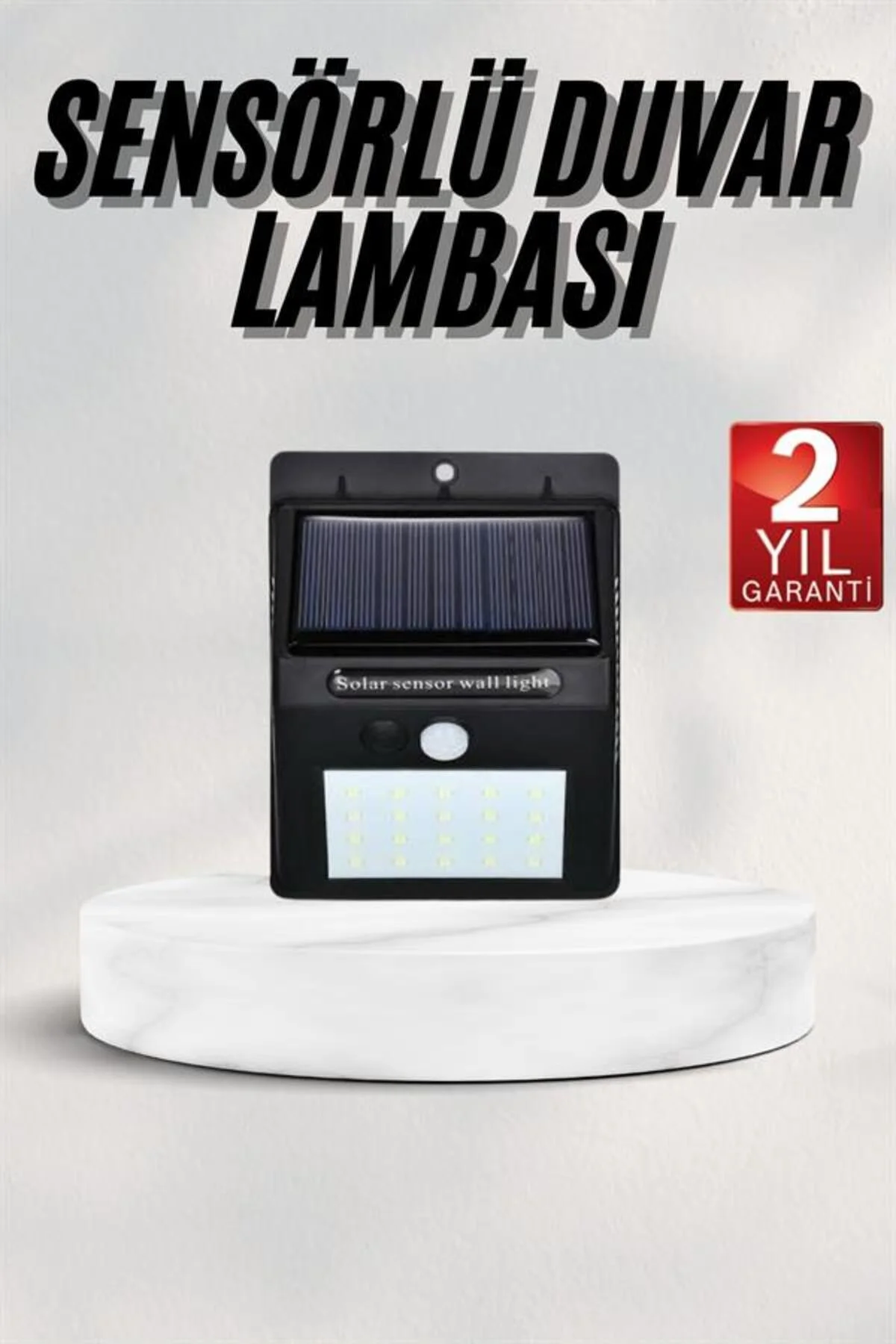 Bahçe Aydınlatması Güneş Enerjili Led Işık Lamba Sensörlü Dekorat