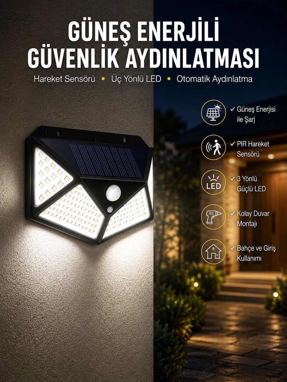 Bahçe Balkon ve Teras Aydınlatma Led Işık
