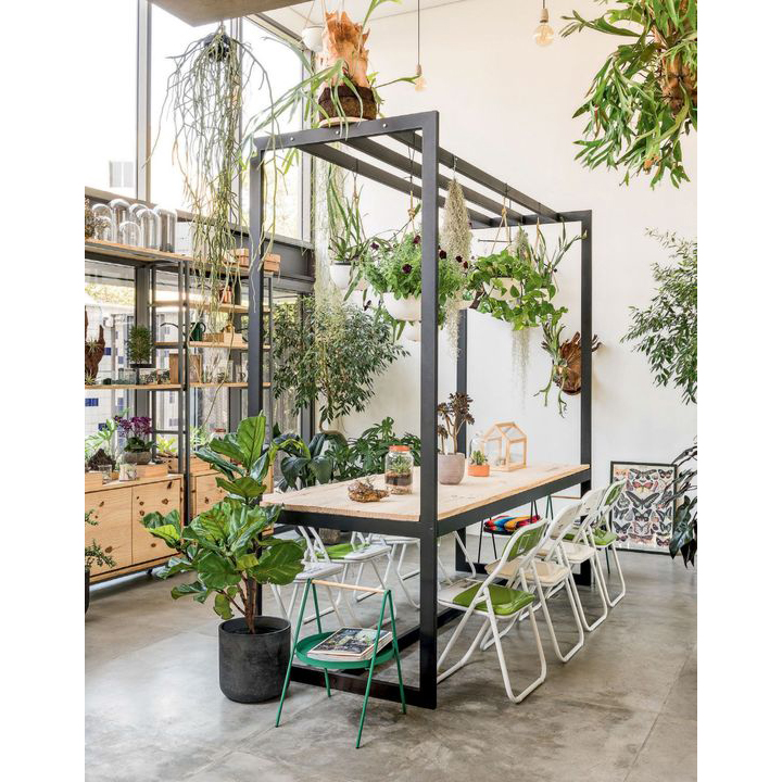 Abronya Bahçe Masasi Ahşap Metal Piknik Masasi Metal Bank