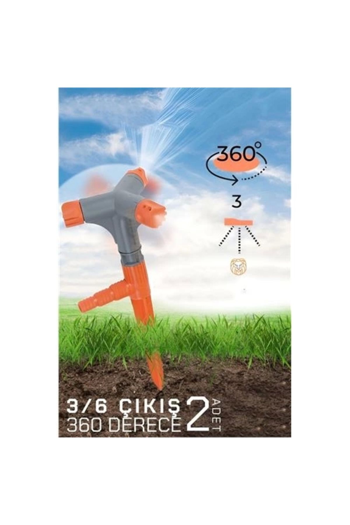 Modacar Bahçe Sulama 3 Lü Sprink 2 Adet