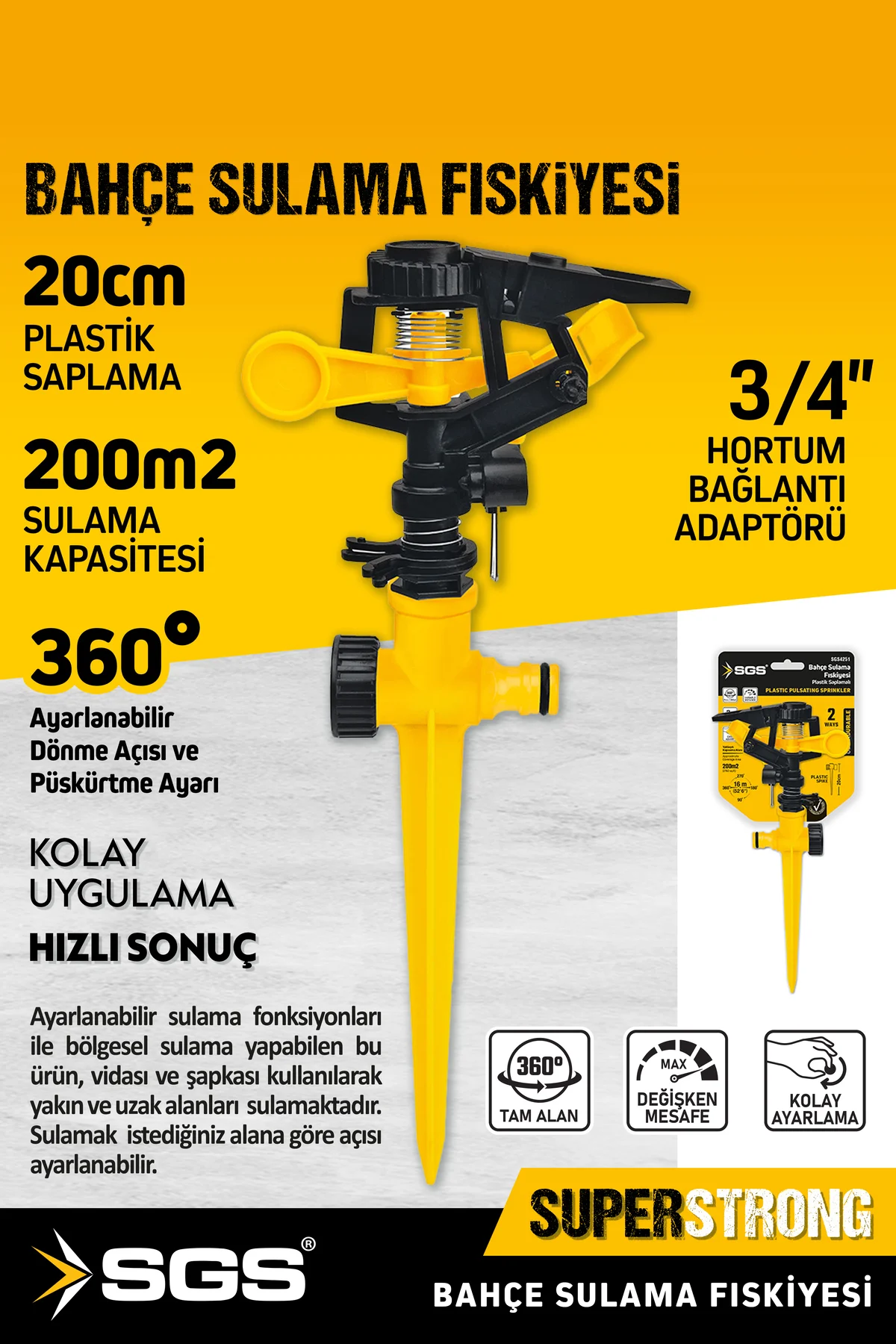 BAHÇE SULAMA FISKİYESİ (PLASTİK SAPLAMA)