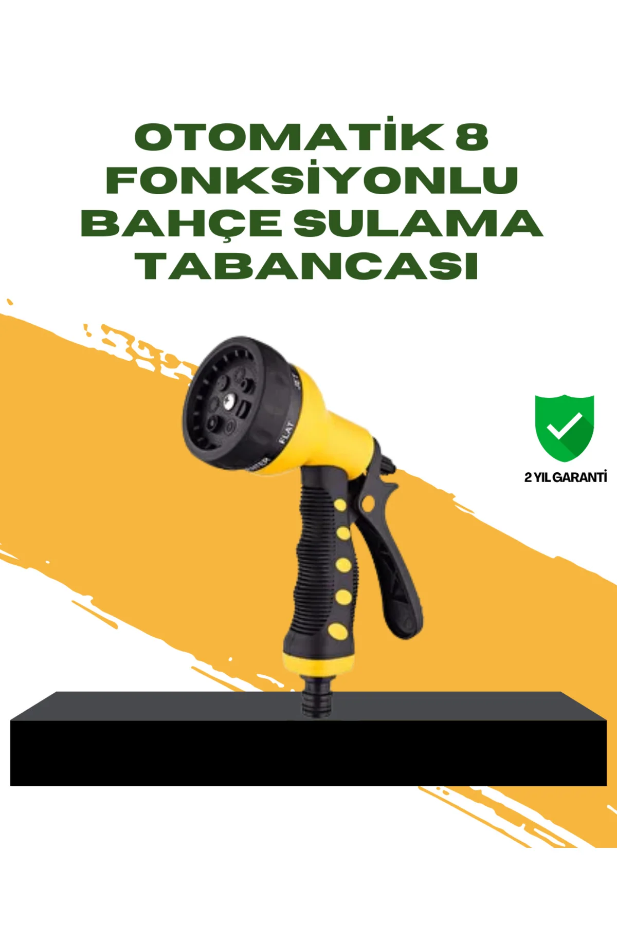 Bahçe Sulama Tabancası Hortum Ucu 8 Fonksiyonlu Ayarlanabilir - a