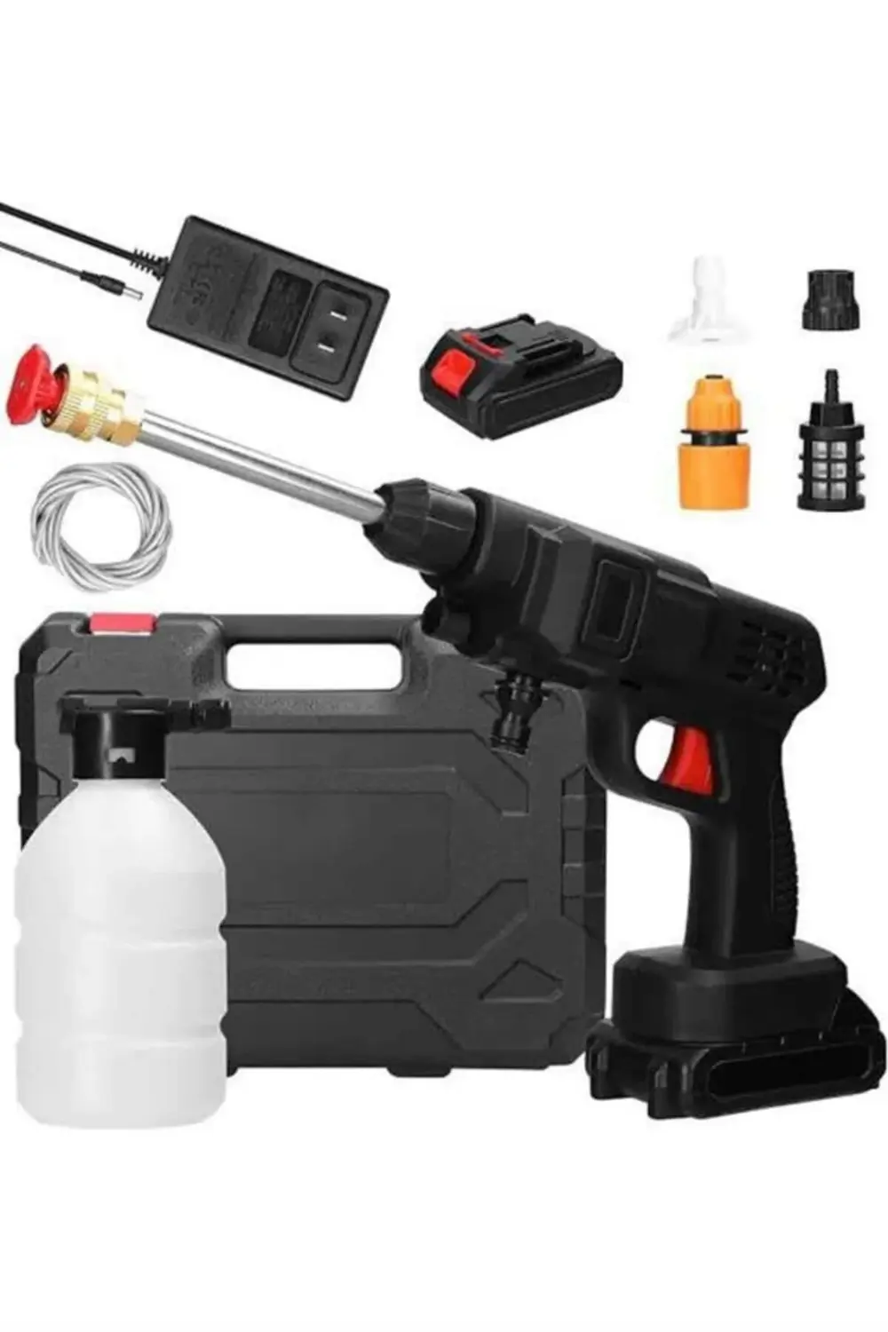 Bahçe Sulama Tabancası Makinesi Yüksek Basınçlı Akülü Yıkama Maki