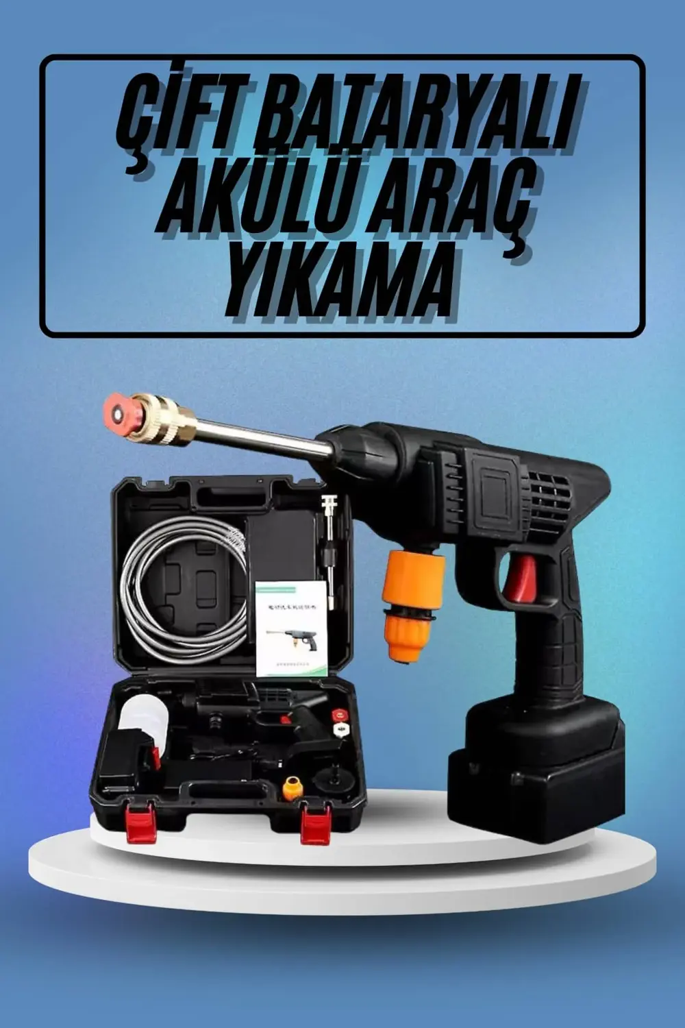 Bahçe Sulama Tabancası Makinesi Yüksek Basınçlı Akülü Yıkama Maki